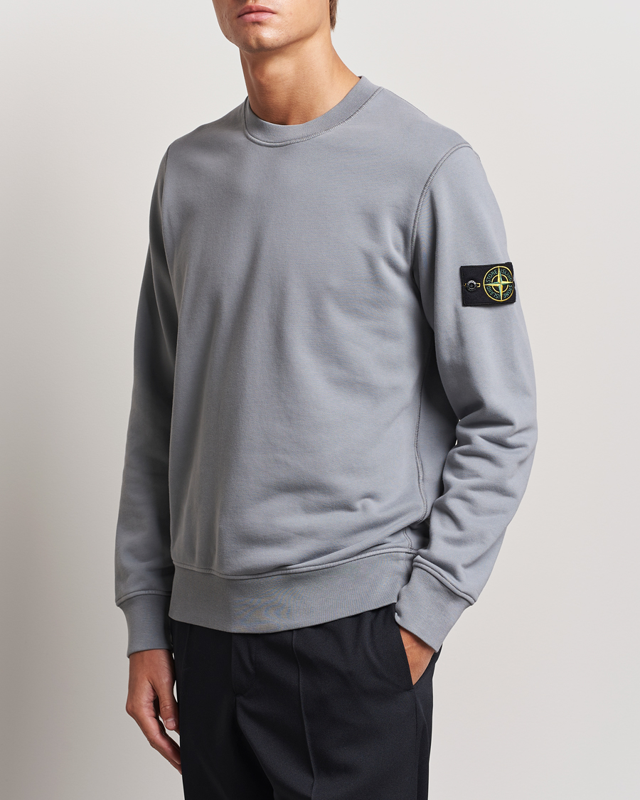 Men |  | Stone Island | Garment Dyed Fleece Sweatshirt Grey Green