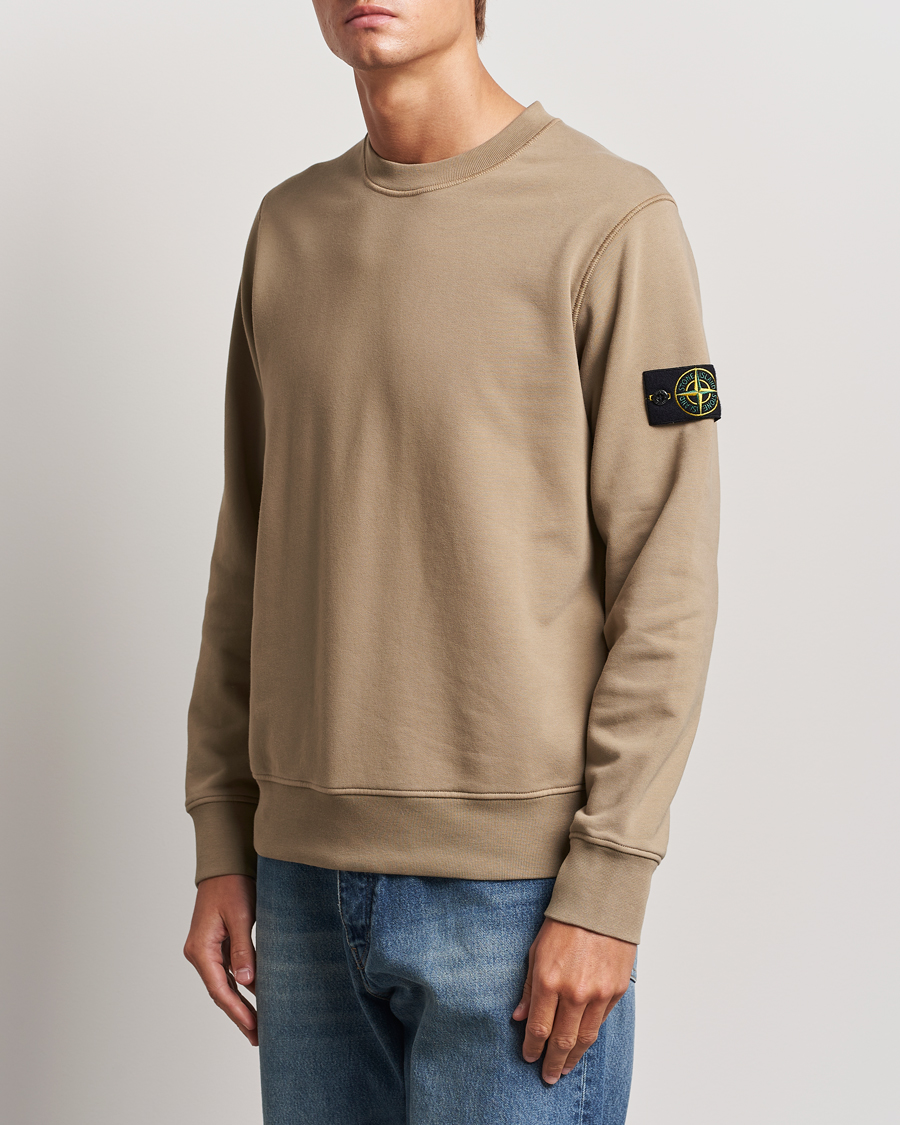 Men |  | Stone Island | Garment Dyed Fleece Sweatshirt Biscuit