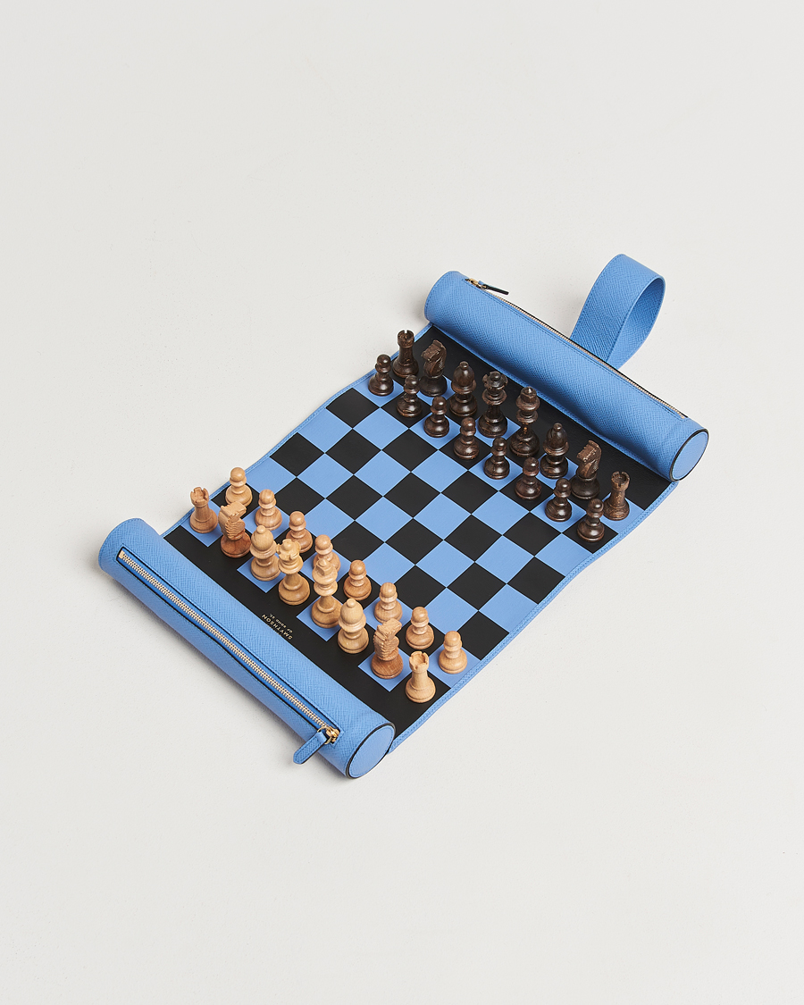 Men |  | Smythson | Panama Chess Roll Nile Blue