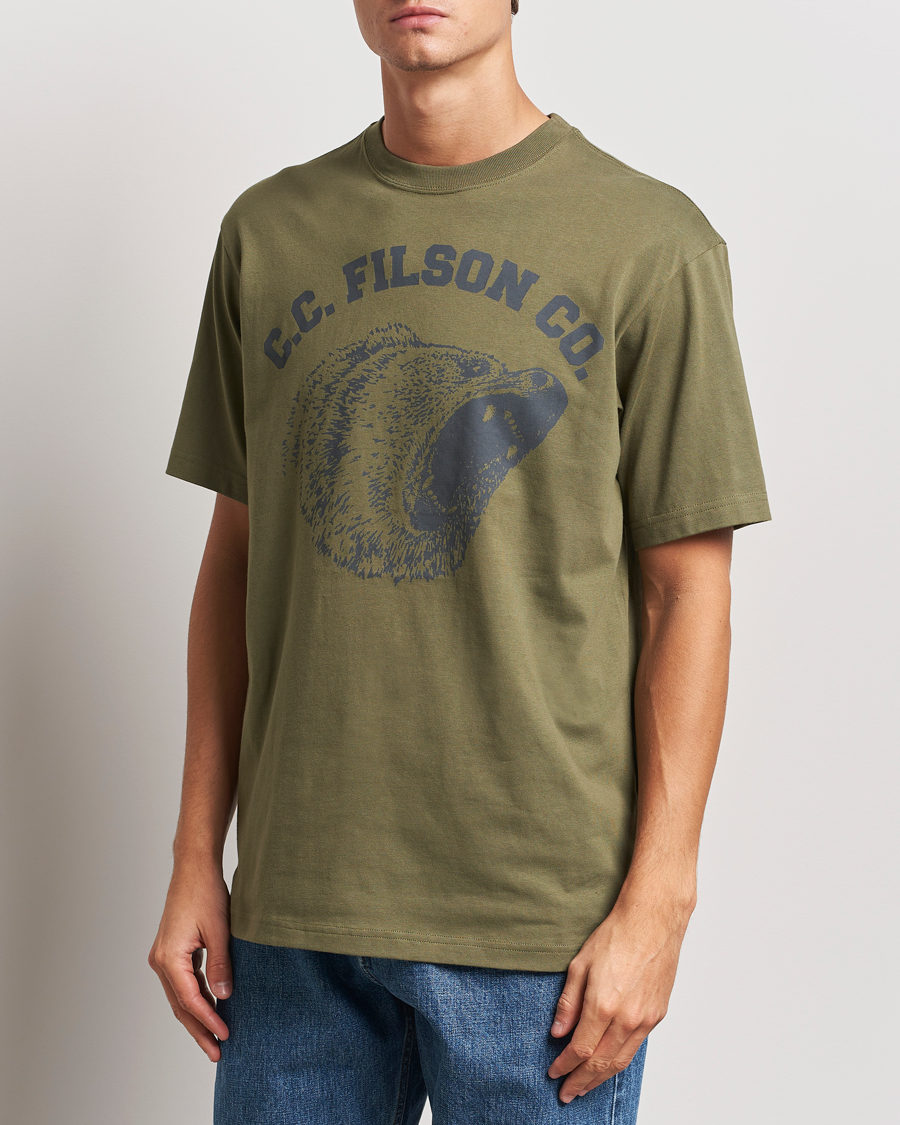 Men |  | Filson | Printed Cotton T-Shirt Ivy Green