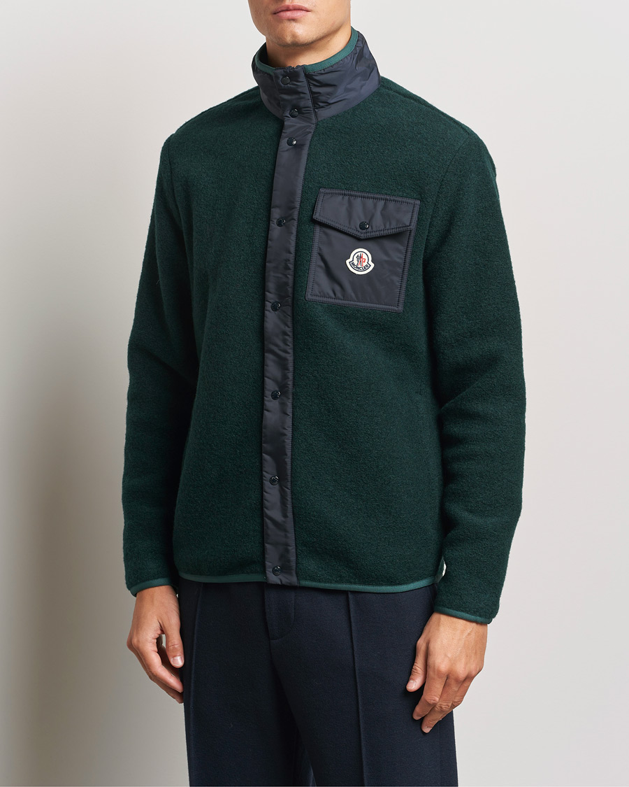 Men | Luxury Classics | Moncler | Full Zip Pocket Cardigan Navy