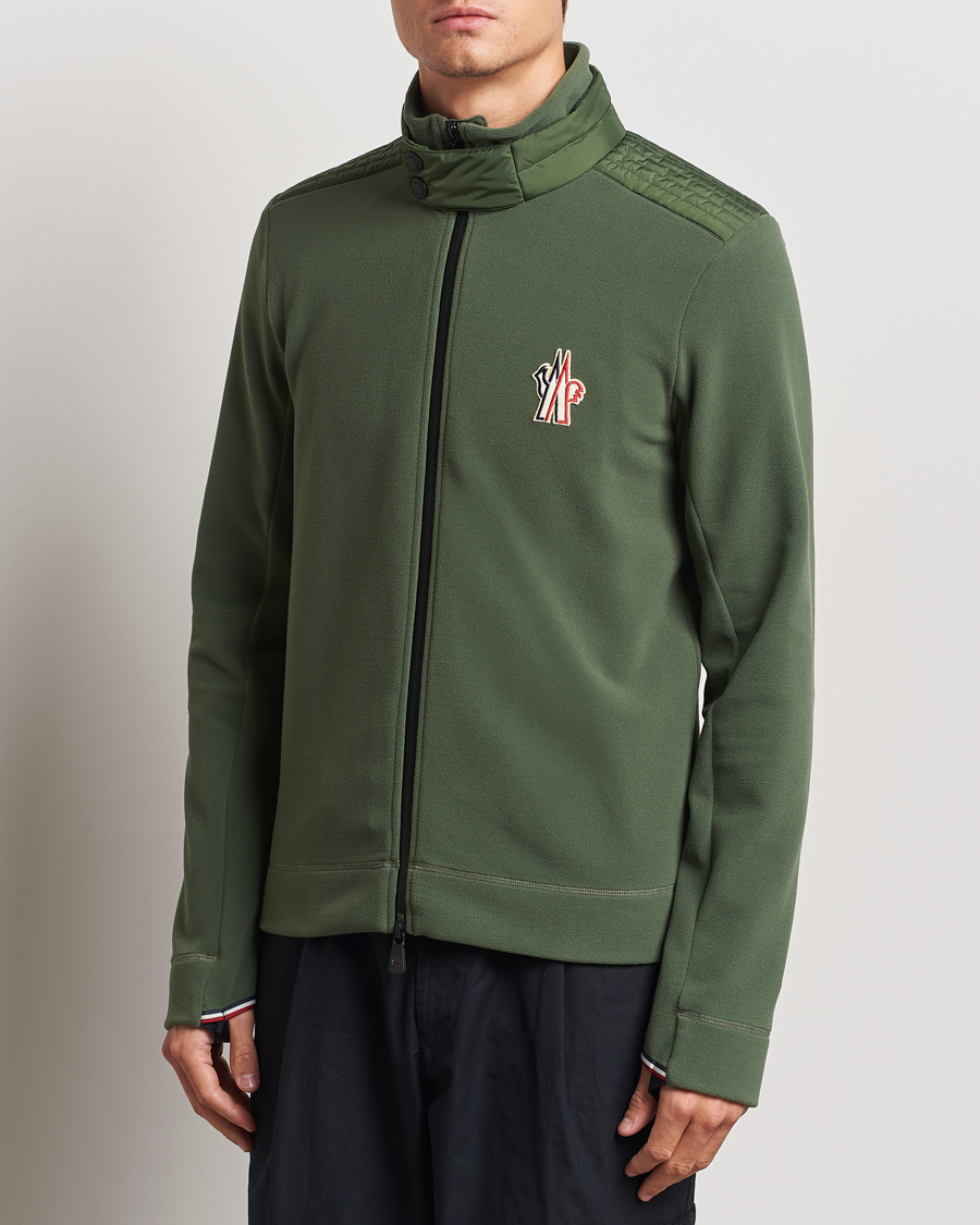 Moncler Grenoble Fleece Full Zip Dark Olive at CareOfCarl