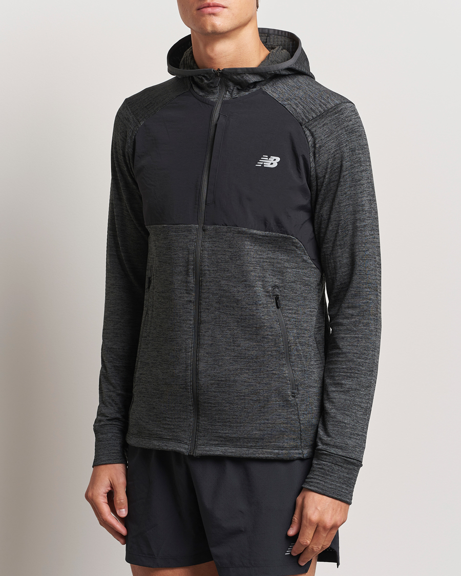 Men | What's new | New Balance Running | Heat Grid  Hooded Full Zip Black