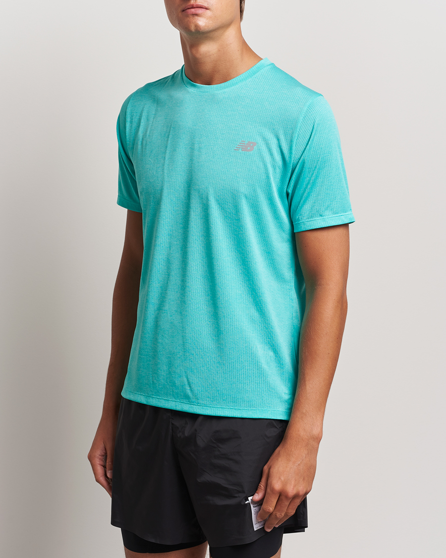 Men |  | New Balance Running | Athletics Run T-Shirt Cyber Jade