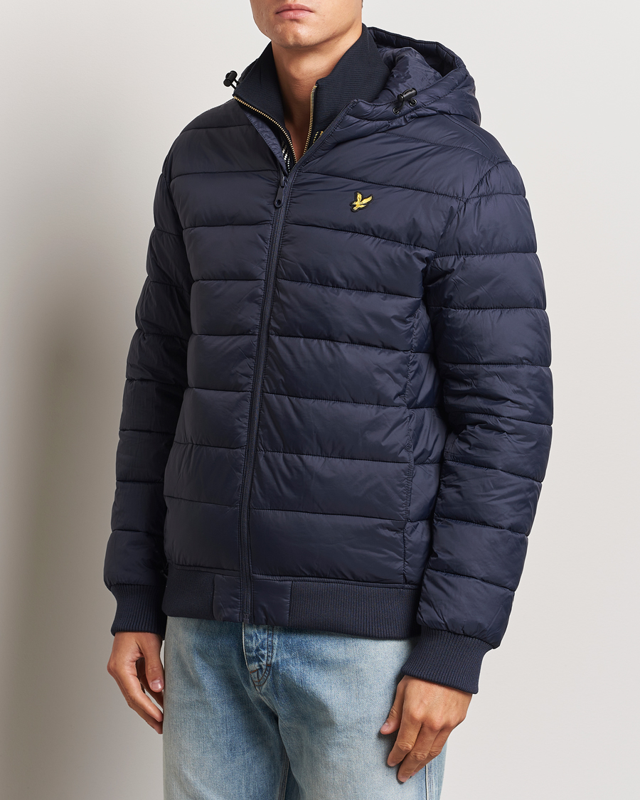 Men |  | Lyle & Scott | Wadded Hooded Jacket Dark Navy