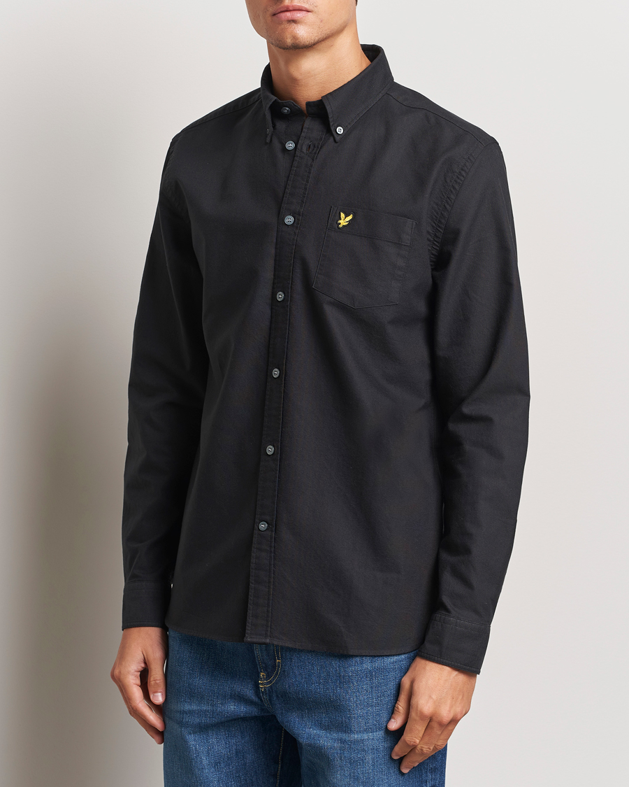 Men |  | Lyle & Scott | Lightweight Oxford Shirt Jet Black