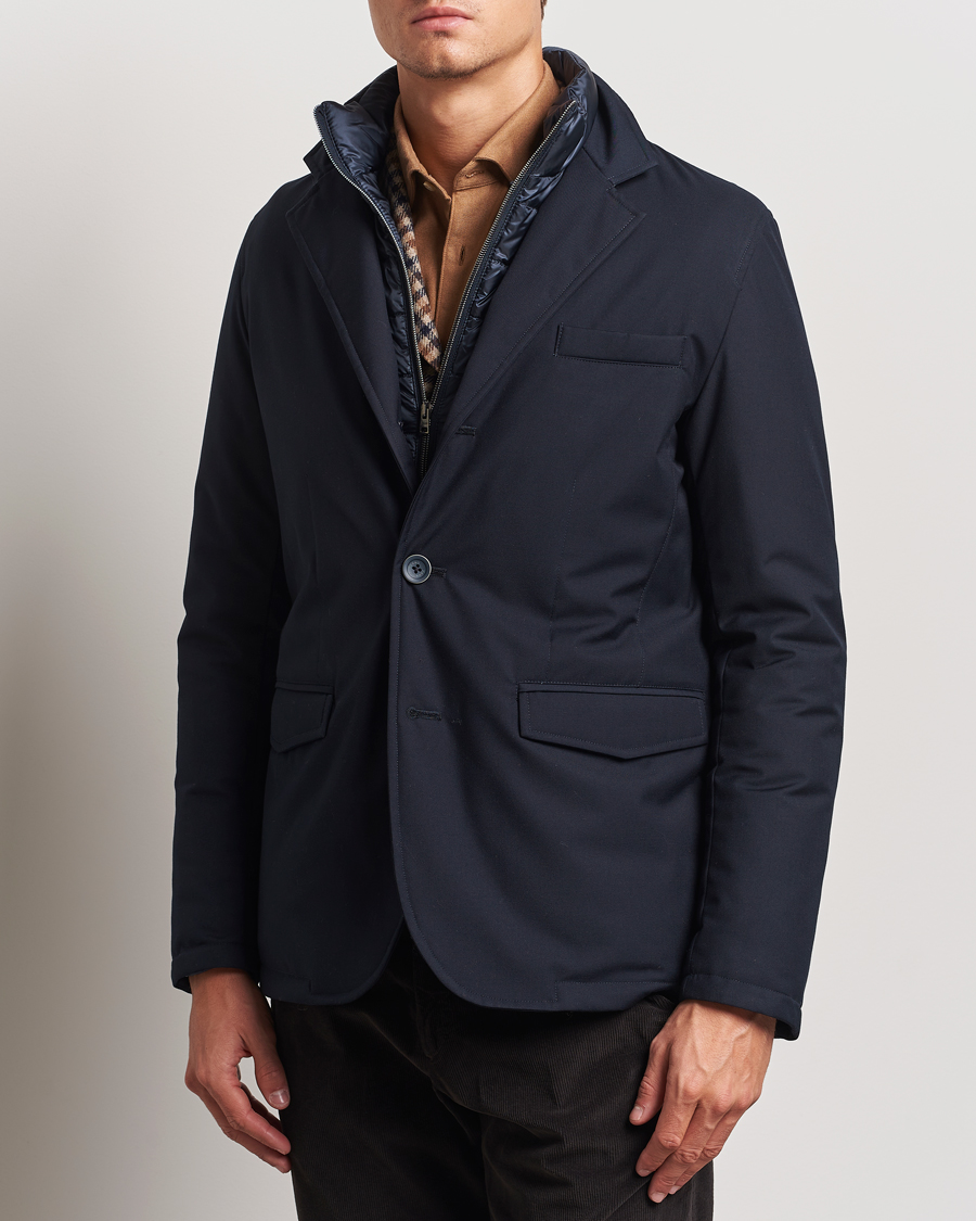 Men |  | Herno | Water Repellent Down Blazer Navy