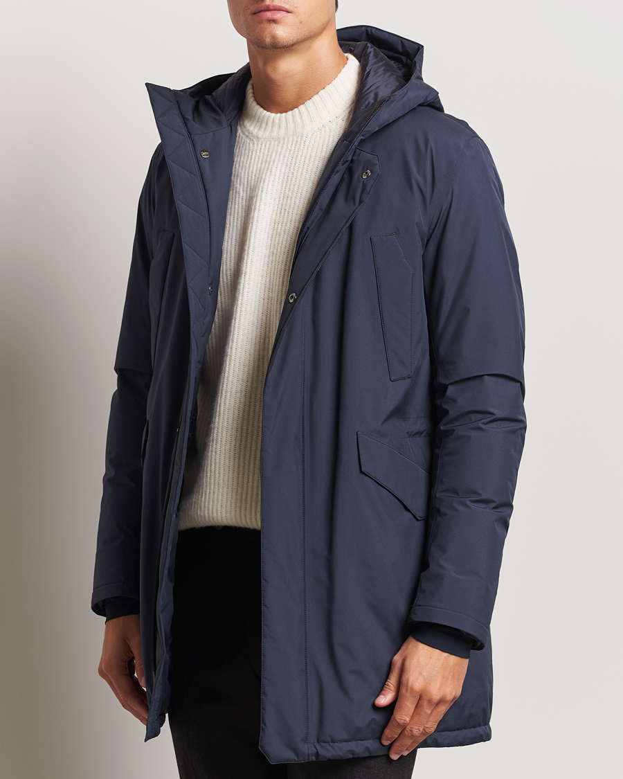 Men |  | Herno | Laminar Fishtail Parka Navy