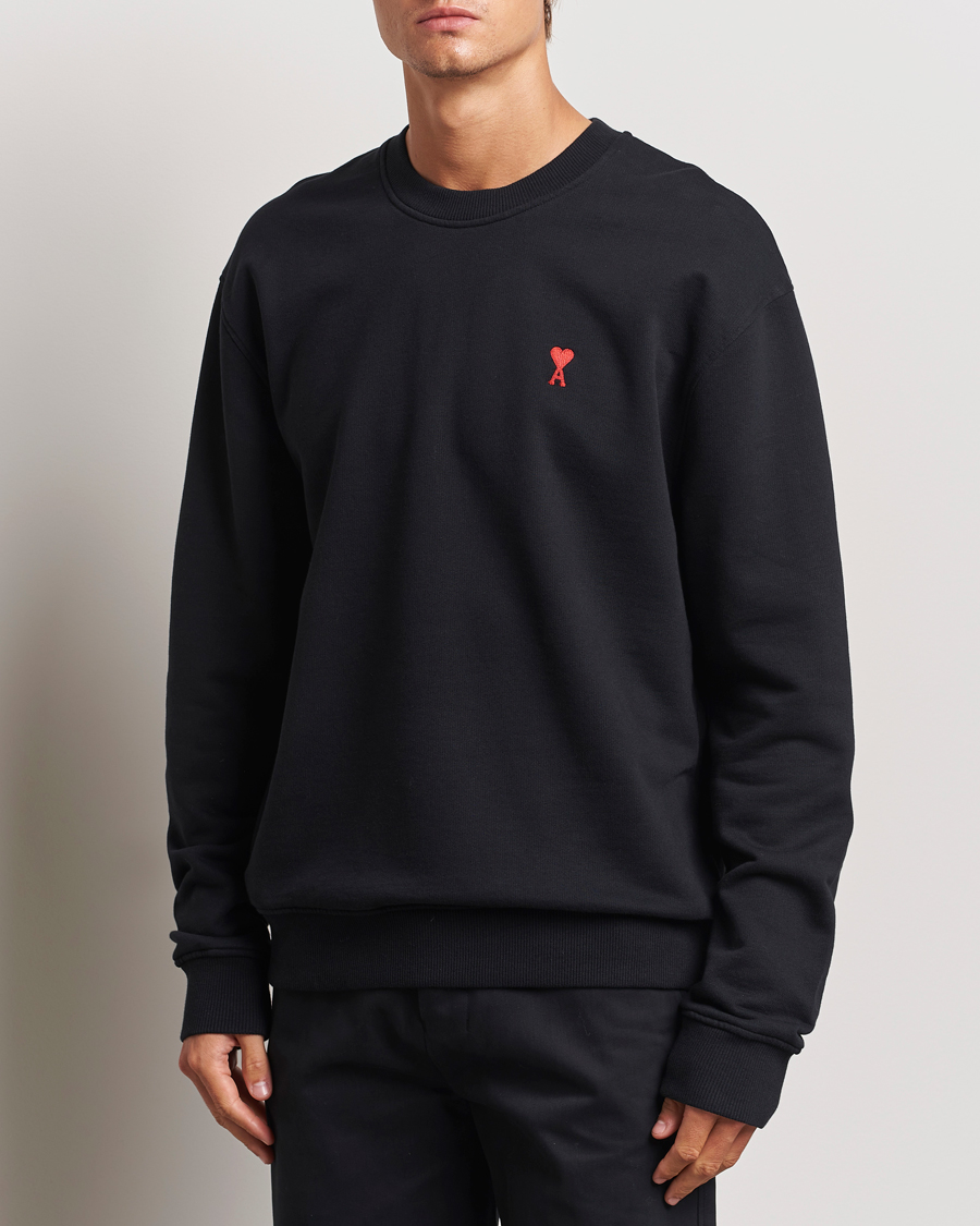 Men | Sweatshirts | AMI | Heart Logo Sweatshirt Black