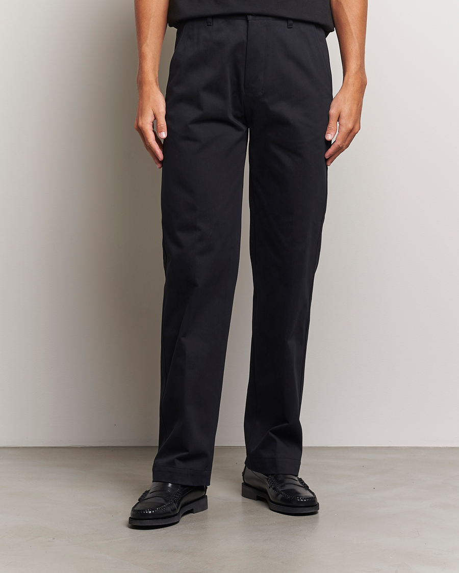 Men | Chinos | AMI | Straight Fit Chino Trousers Black