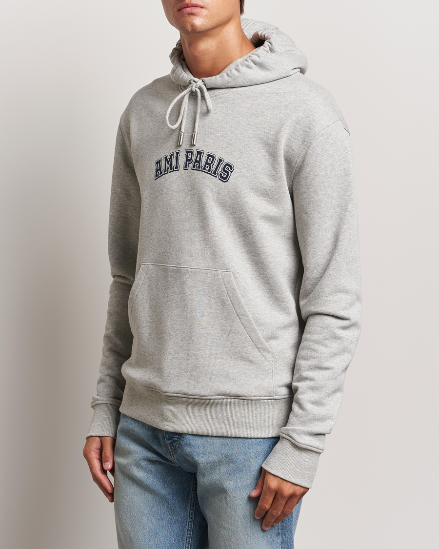 Men |  | AMI | Paris Logo Hoodie Heather Ash Grey