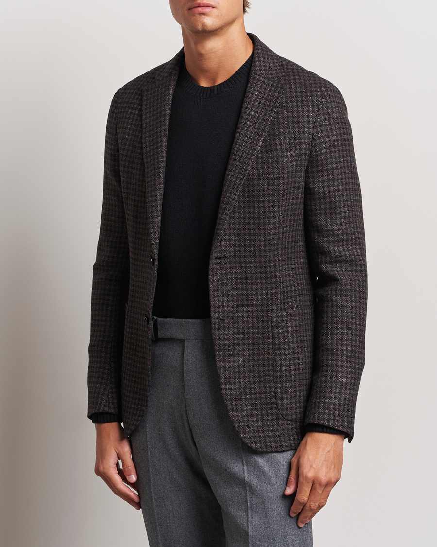 Men |  | Zegna | Unconstructed Wool/Cashmere Blazer Brown Check