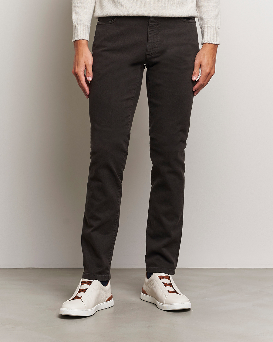 Men |  | Zegna | 5-Pocket Comfort Denim Pants Dark Brown