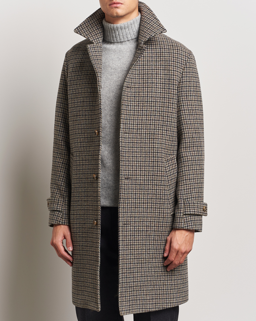 Men |  | Valstar | Marcello Wool Overcoat Grey Houndstooth