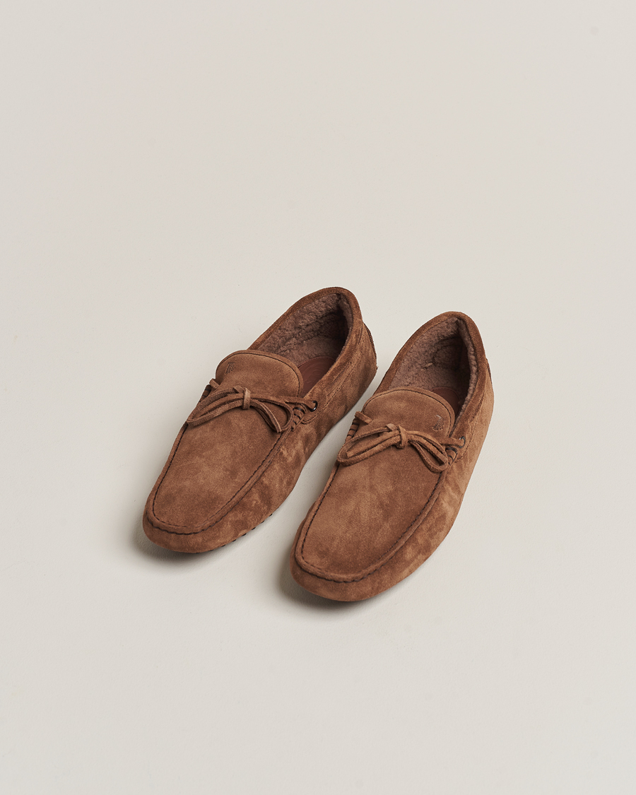 Men | Tod's | Tod\'s | Winter Shearling Gommino Brown Suede