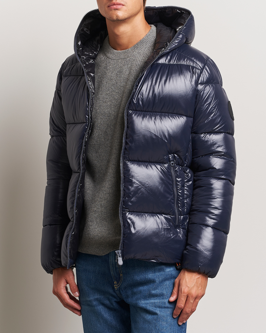 Poision puffer coat shops - blue/black