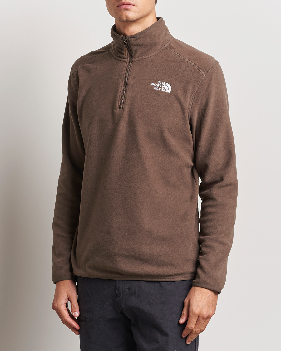 Men |  | The North Face | 100 Glacier Fleece 1/4 Zip Dark Brown