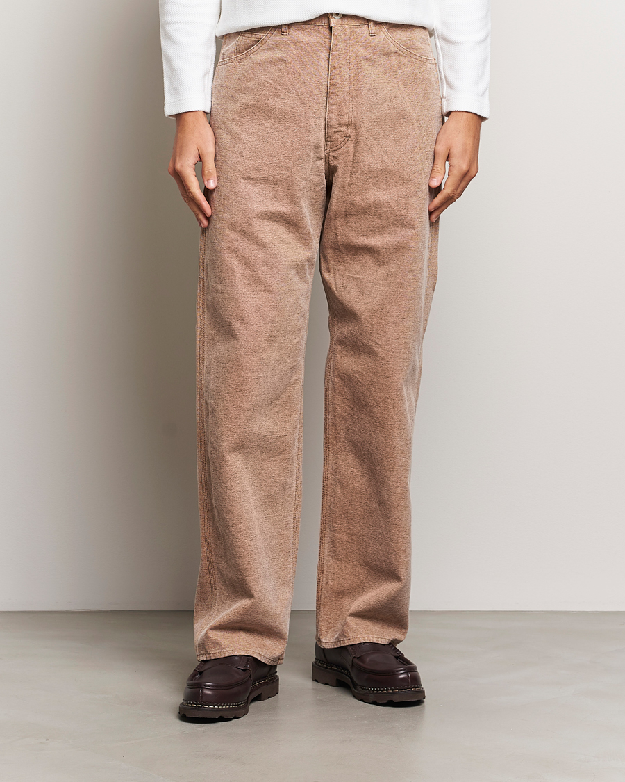 Men |  | Auralee | Washed Canvas Pants Light Brown