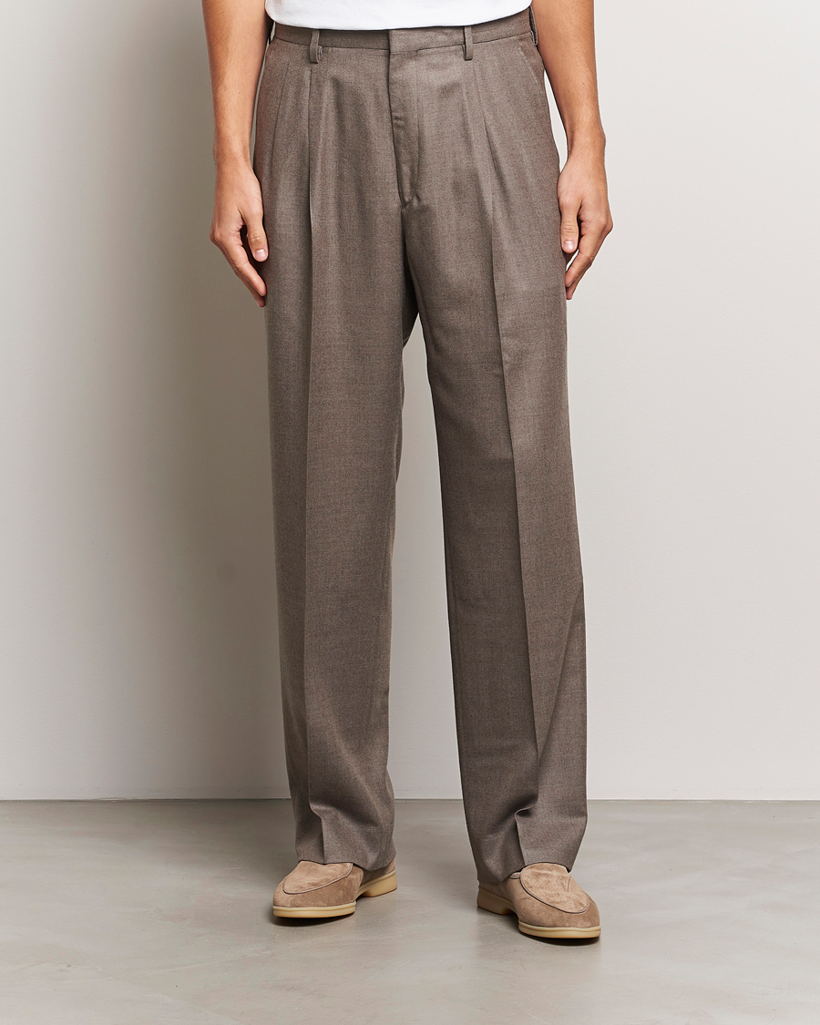 Men |  | Auralee | Superlight Wool Slacks Top Brown