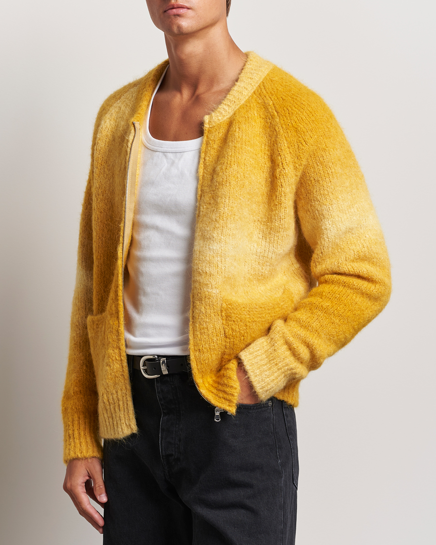 Men | Clothing | Sunflower | Ombre Zip Cardigan Yellow