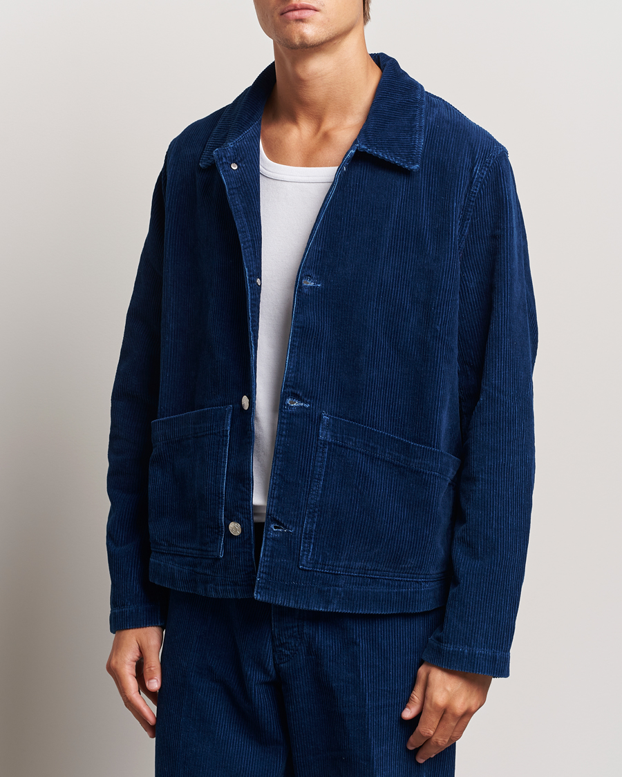 Men | Coats & Jackets | Sunflower | Corduroy Worker Jacket Indigo