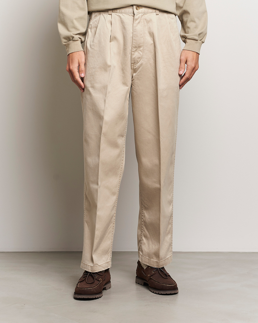 Men |  | orSlow | Two Tuck Wide Trousers Khaki