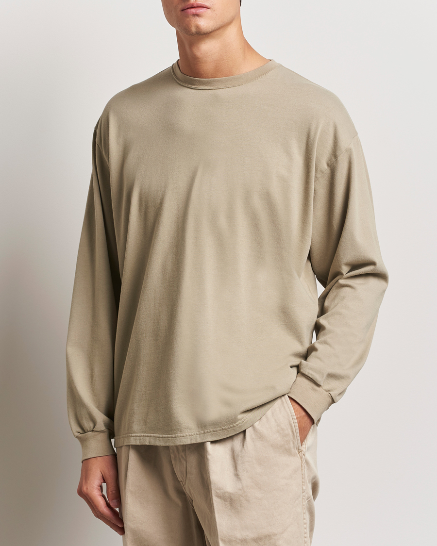 Men |  | orSlow | Relax Fit Long Sleeve T-Shirt Olive Drab