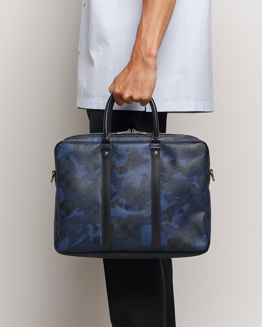 Men | Accessories | Louis Vuitton Pre-Owned | Porte-Documents Voyage Briefcase Navy Blue
