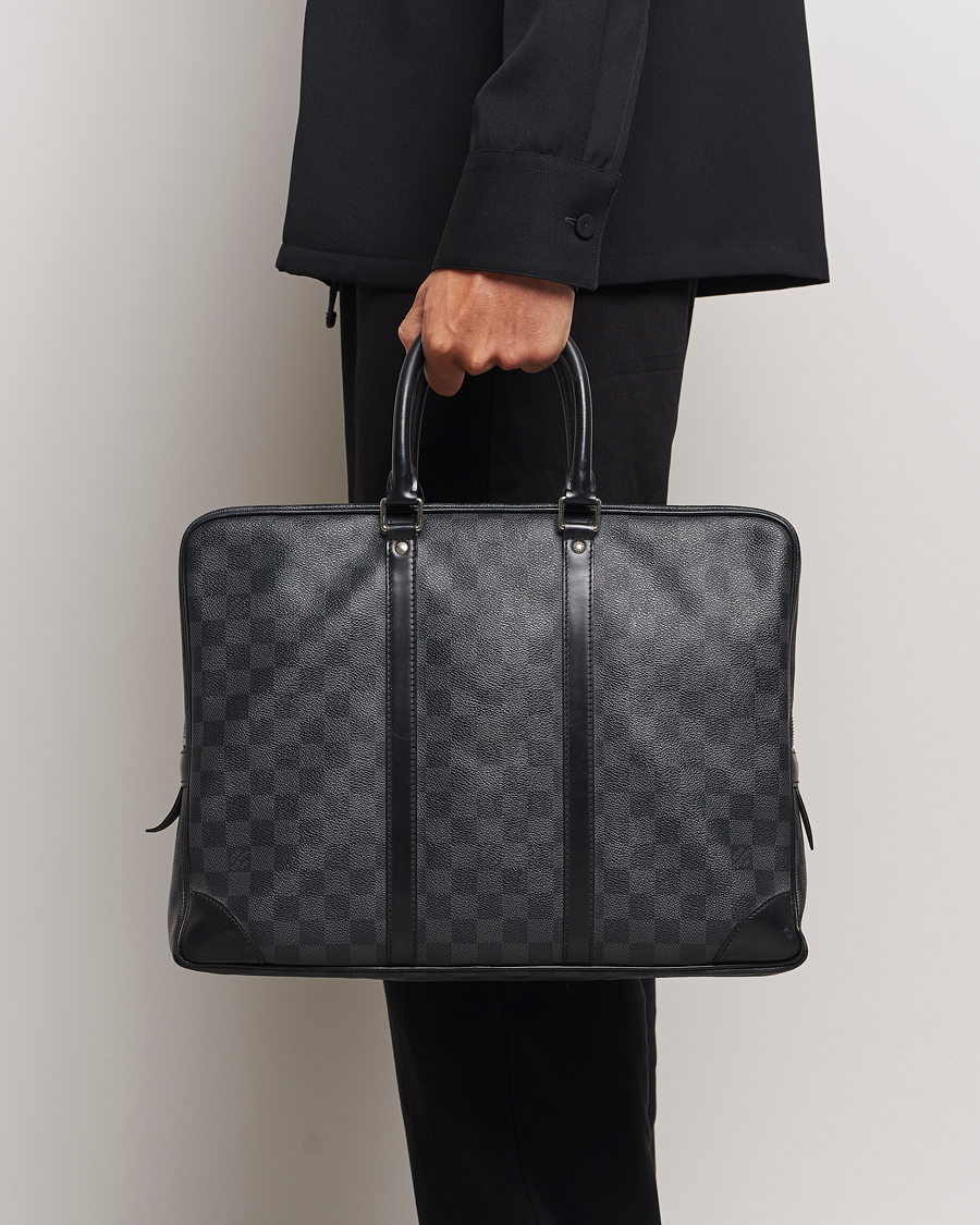Men | Pre-owned Accessories | Louis Vuitton Pre-Owned | Porte-Documents Voyage Briefcase Damier Graphite