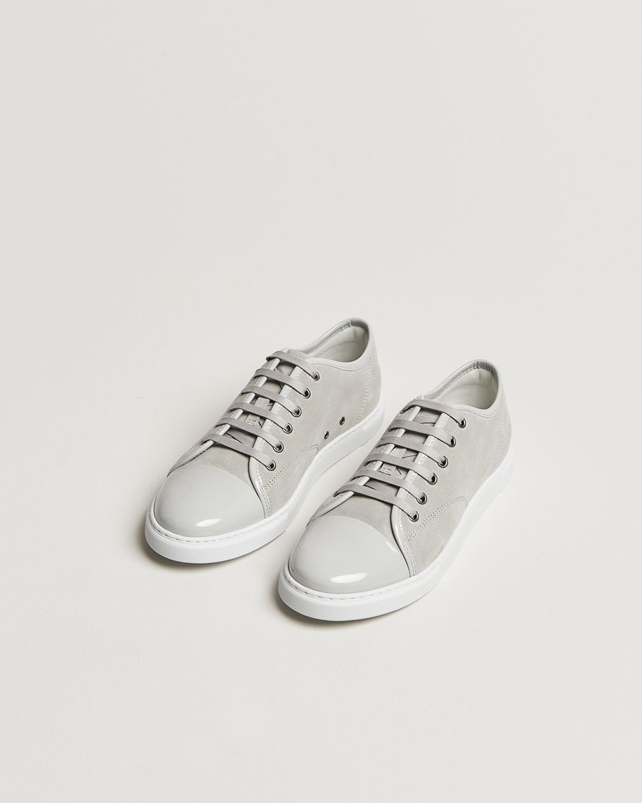 Men |  | Lanvin | Womens Patent Cap Toe Sneaker Powder Gray