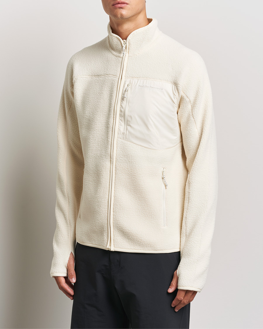 Men |  | Peak Performance | Pile Full Zip Vintage White