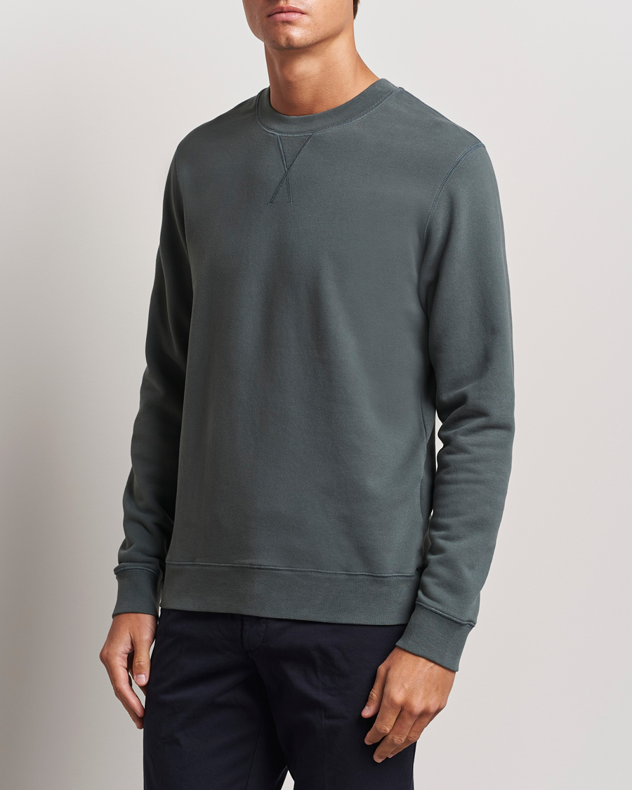 Men |  | Sunspel | Loopback Sweatshirt Drill Green