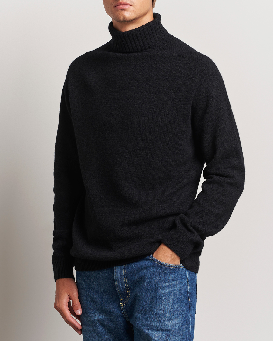 Men | Departments | Sunspel | Lambswool Poloshirt Black