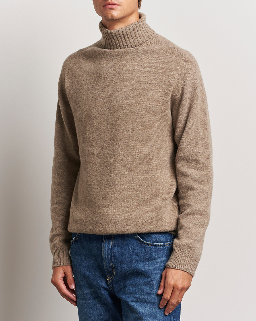 Men | Departments | Sunspel | Lambswool Poloshirt Sandstone