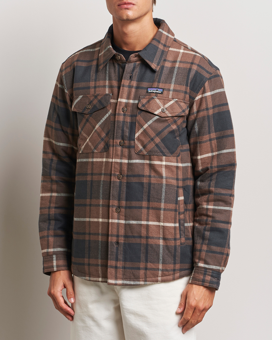 Men | Flannel Shirts | Patagonia | Lightweigt Insulated Fjord Flannel Shirt Brown