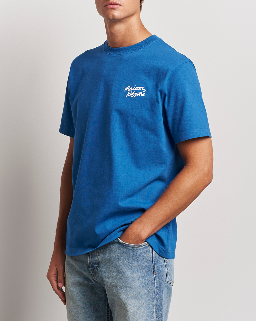 Men |  | Maison Kitsuné | Mini Handwriting T-shirt Celestial Blue