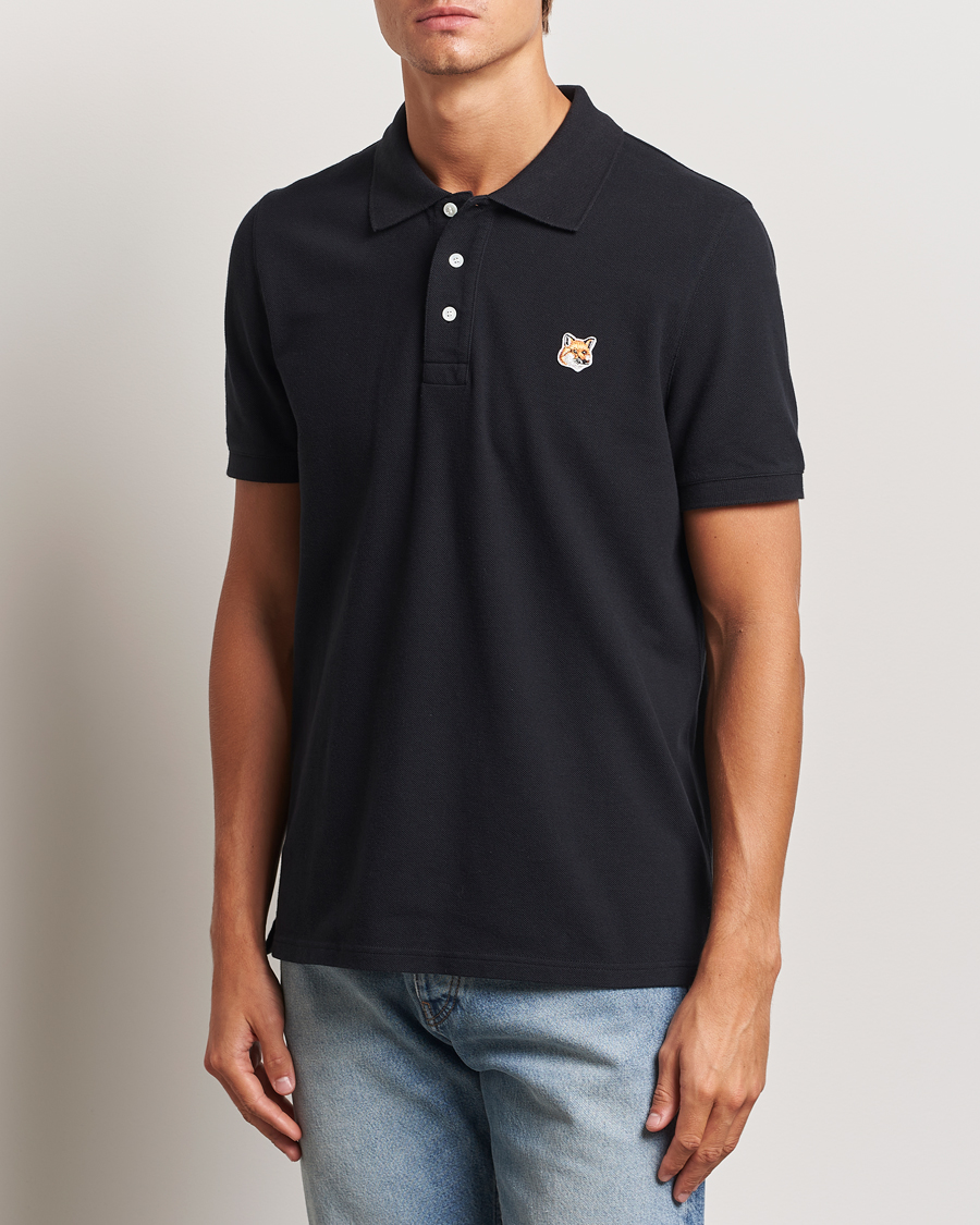 Men | Polo Shirts | Maison Kitsuné | Fox Head Polo Black