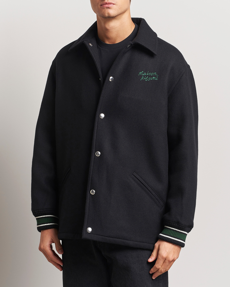 Men |  | Maison Kitsuné | Varsity Jacket Black