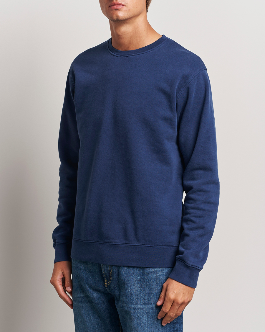 Men |  | Colorful Standard | Classic Organic Crew Neck Sweat Marine Blue