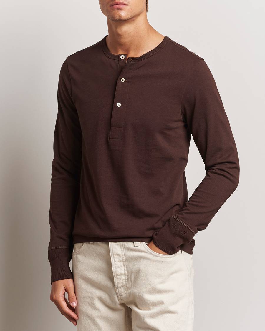 Men |  | Merz b. Schwanen | Classic Organic Cotton Henley Coffee