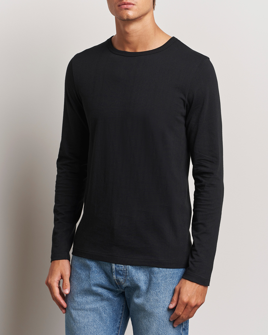 Men |  | Merz b. Schwanen | 1950s Classic Loopwheeled Longsleeve T-Shirt Black