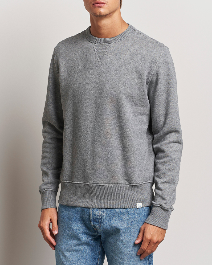 Men |  | Merz b. Schwanen | Vintage Fleece Crew Neck Sweatshirt Grey Melange