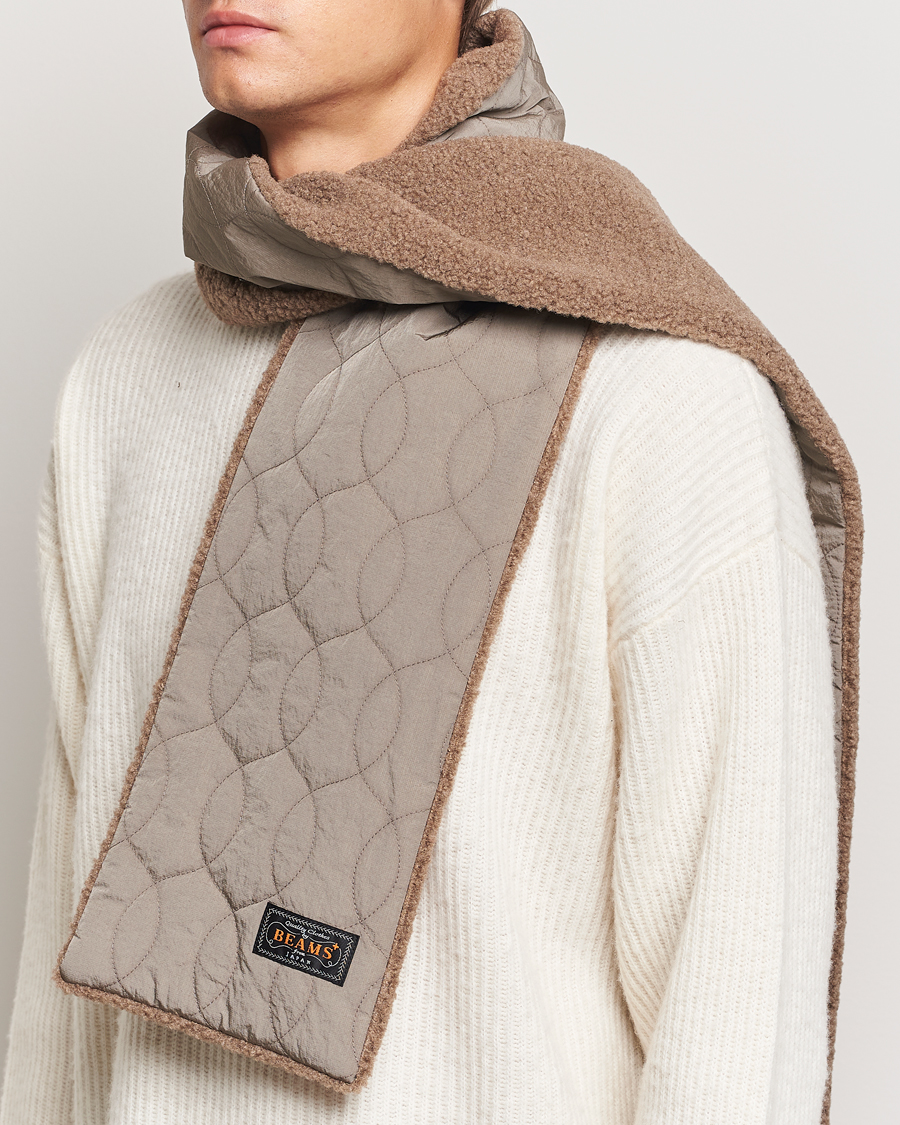 Men |  | BEAMS PLUS | Muffler Boa Quilt Khaki