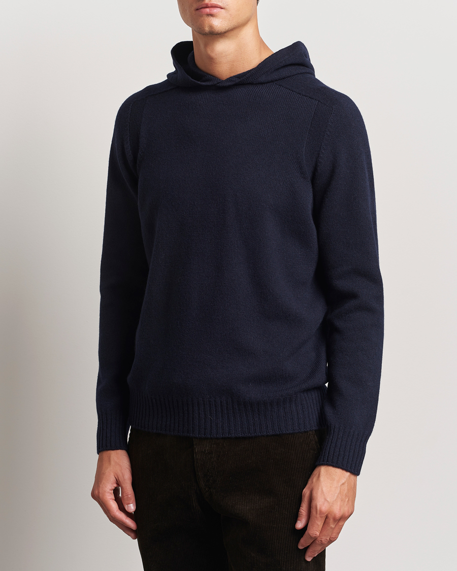 Men |  | Gran Sasso | Wool Hoodie Navy