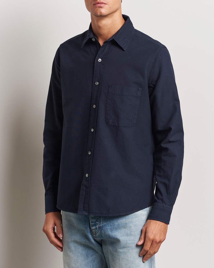 Men | Clothing | A Day\'s March | Mason Dyed Oxford Shirt Navy