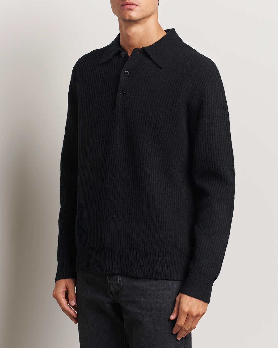 Men | Clothing | A Day\'s March | Dover Lambswool Polo Black