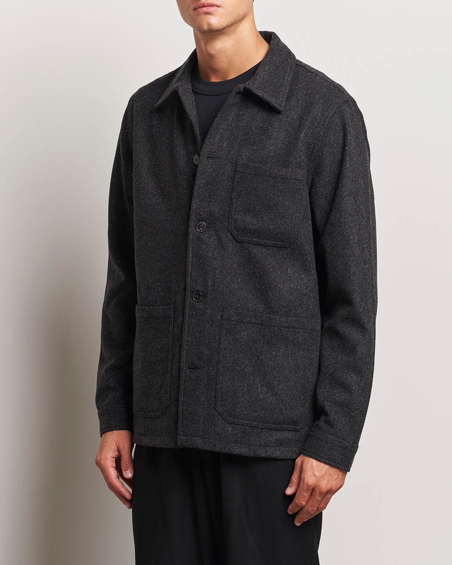 Men |  | A Day\'s March | Original Wool Overshirt Charcoal