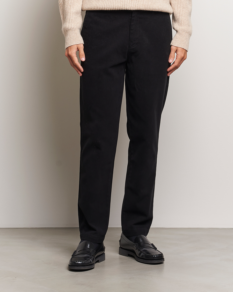 Men | Clothing | A Day\'s March | Miller Cotton Lyocell Trousers Black