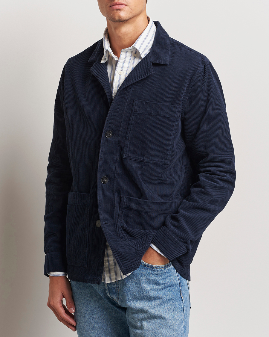 Men |  | A Day\'s March | Banagher Corduroy Overshirt Navy