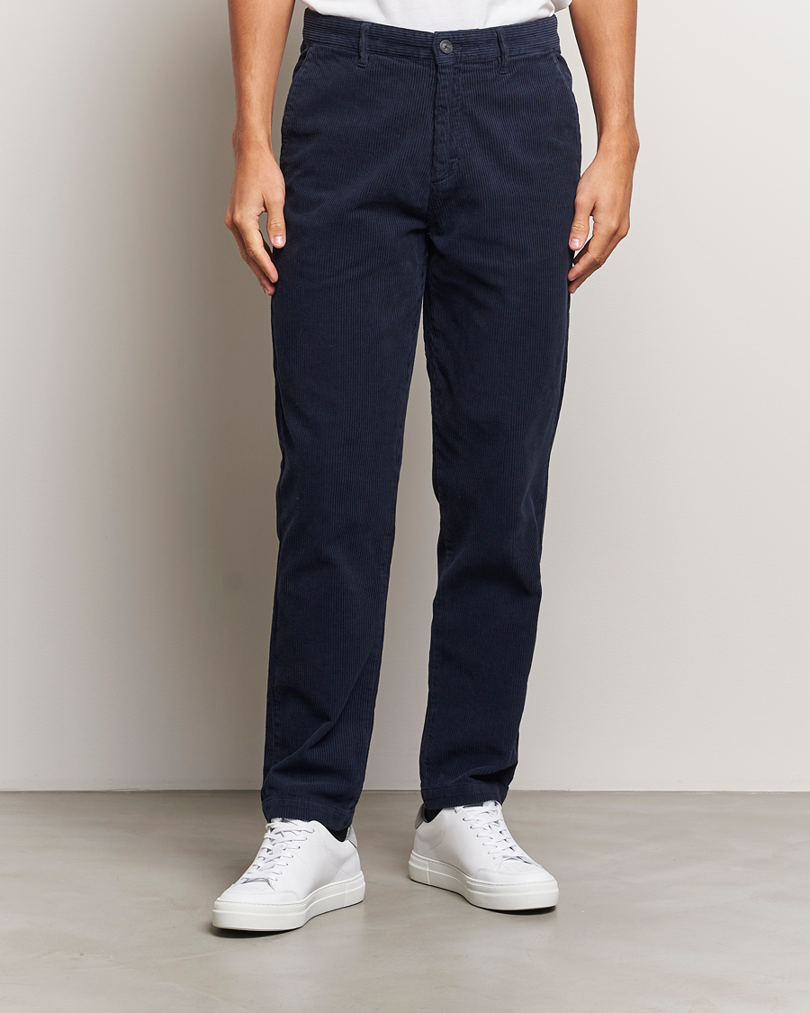 Men | Clothing | A Day\'s March | Miller Corduroy Trousers Navy